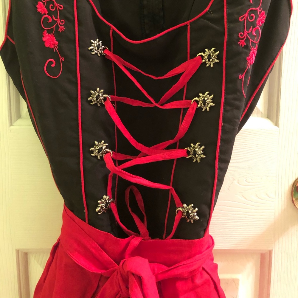 Black and red dirndl “Trachten Haus” size 14